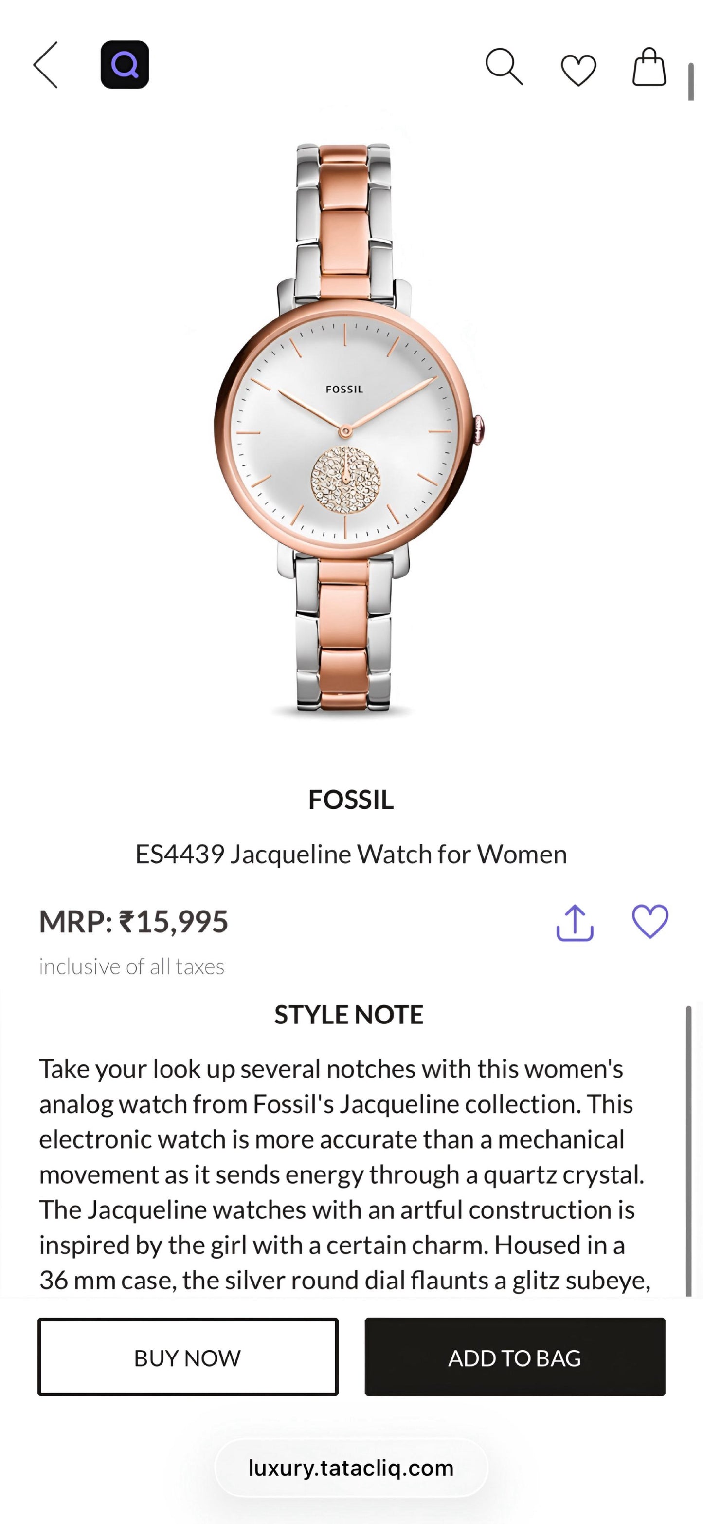 The Fossil Jacqueline Collection