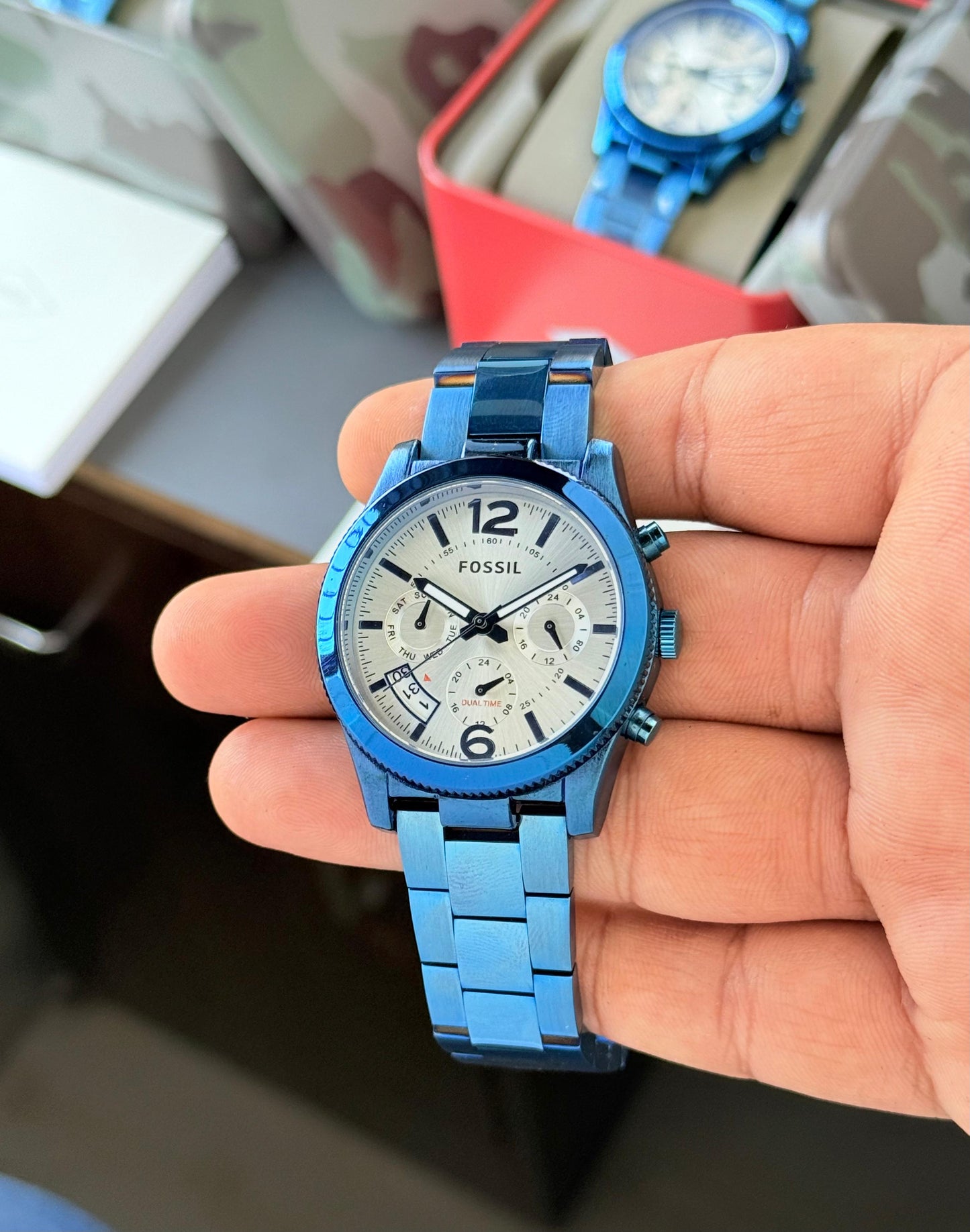 New FOSSIL Women’s Perfect Boyfriend Cheonograph