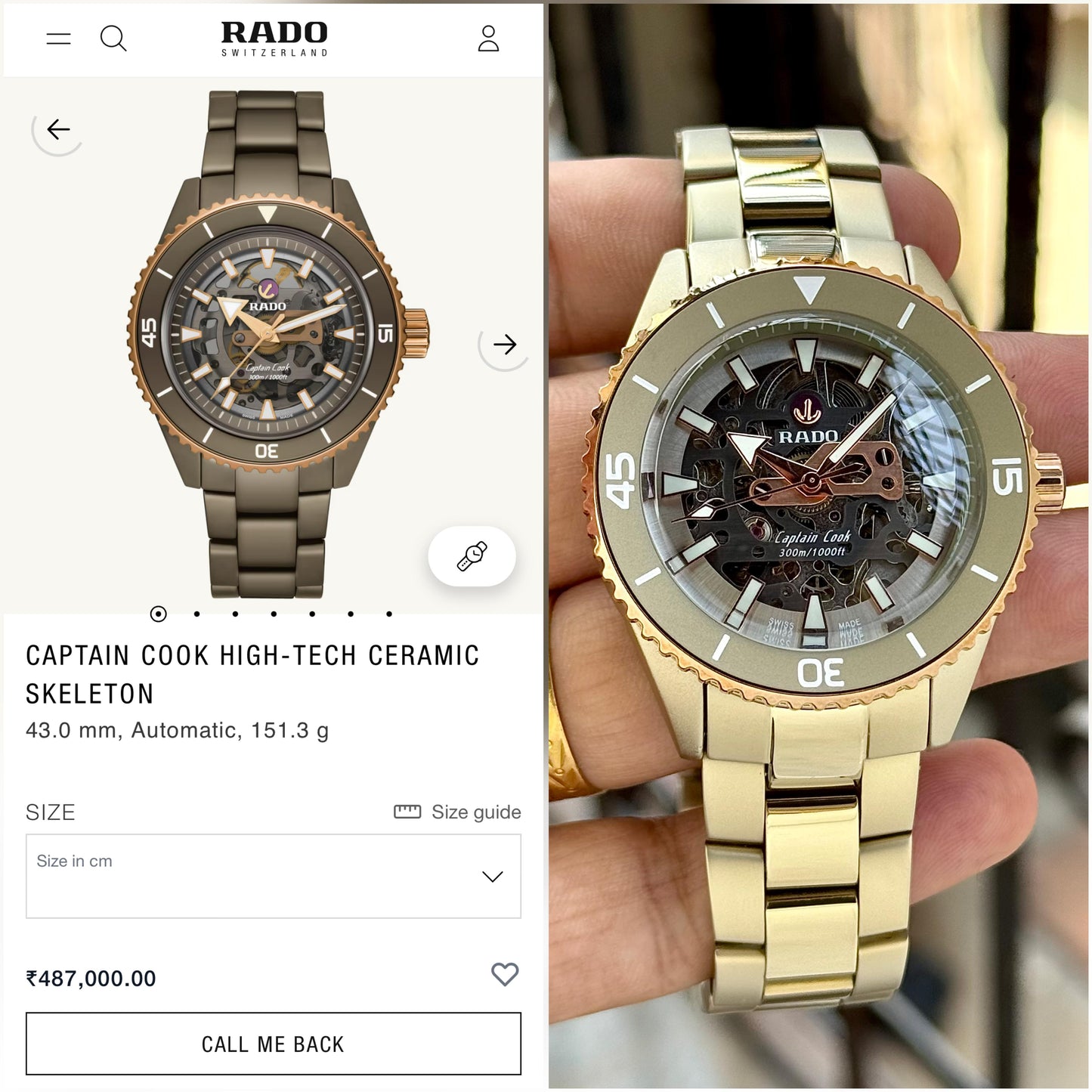 RADO CAPTAIN COOK – HIGH-TECH SKELETON LUXURY EDITION