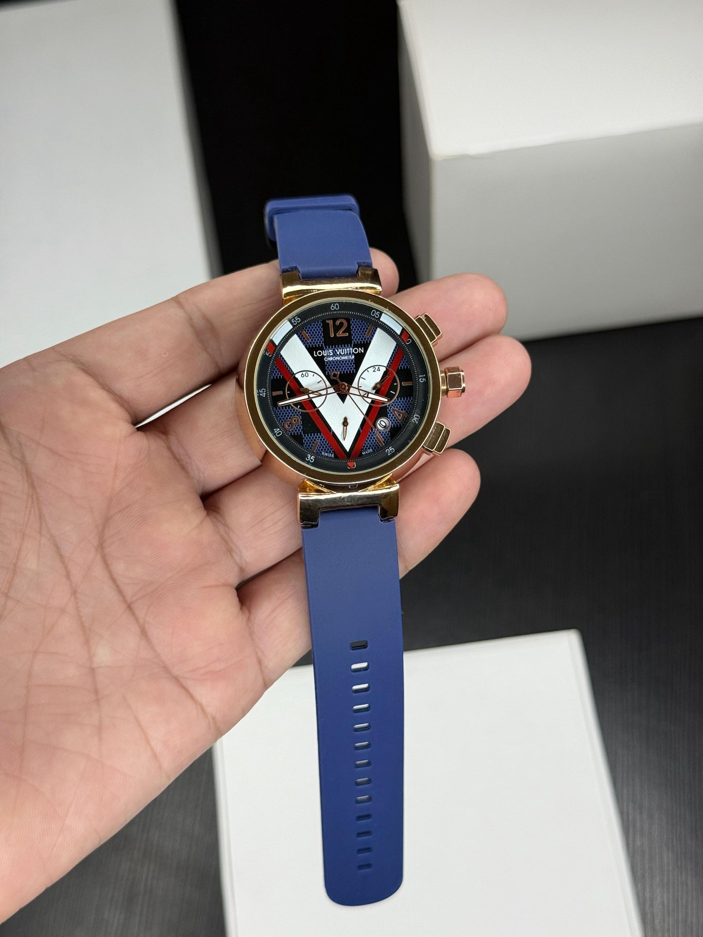 Louis Vuitton’s emblematic Tambour watch