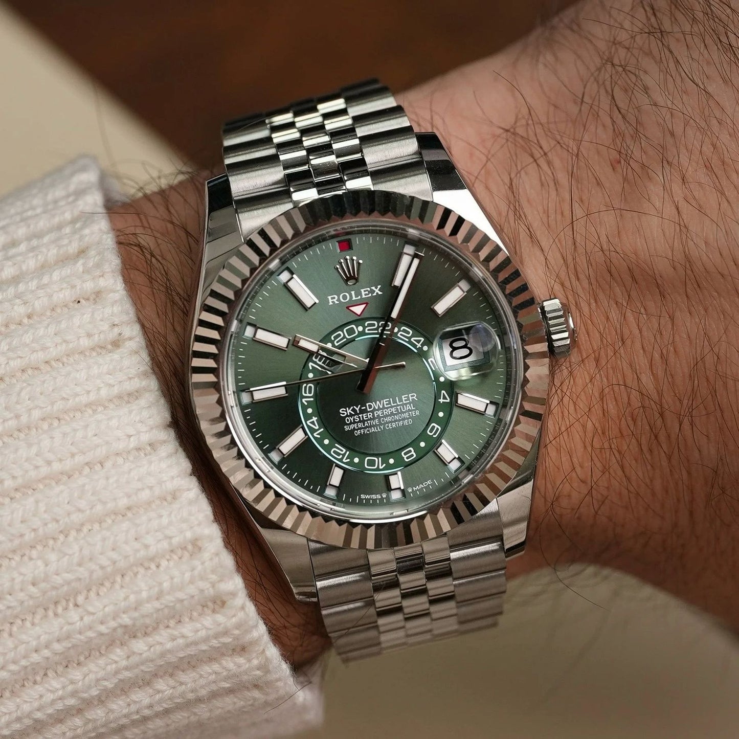 Rolex SKY-DWELLER  For men Green