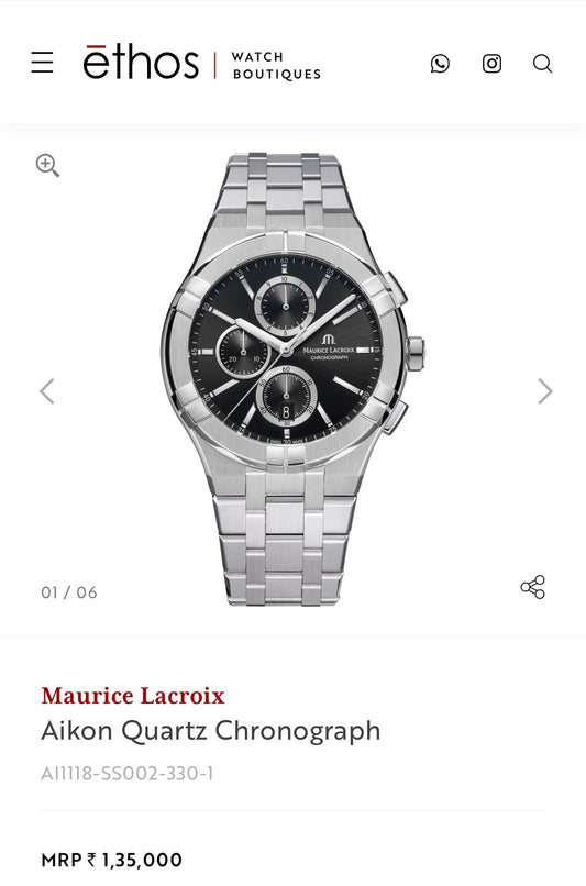 Maurice Lacroix Aikon Quartz Authentic Watch