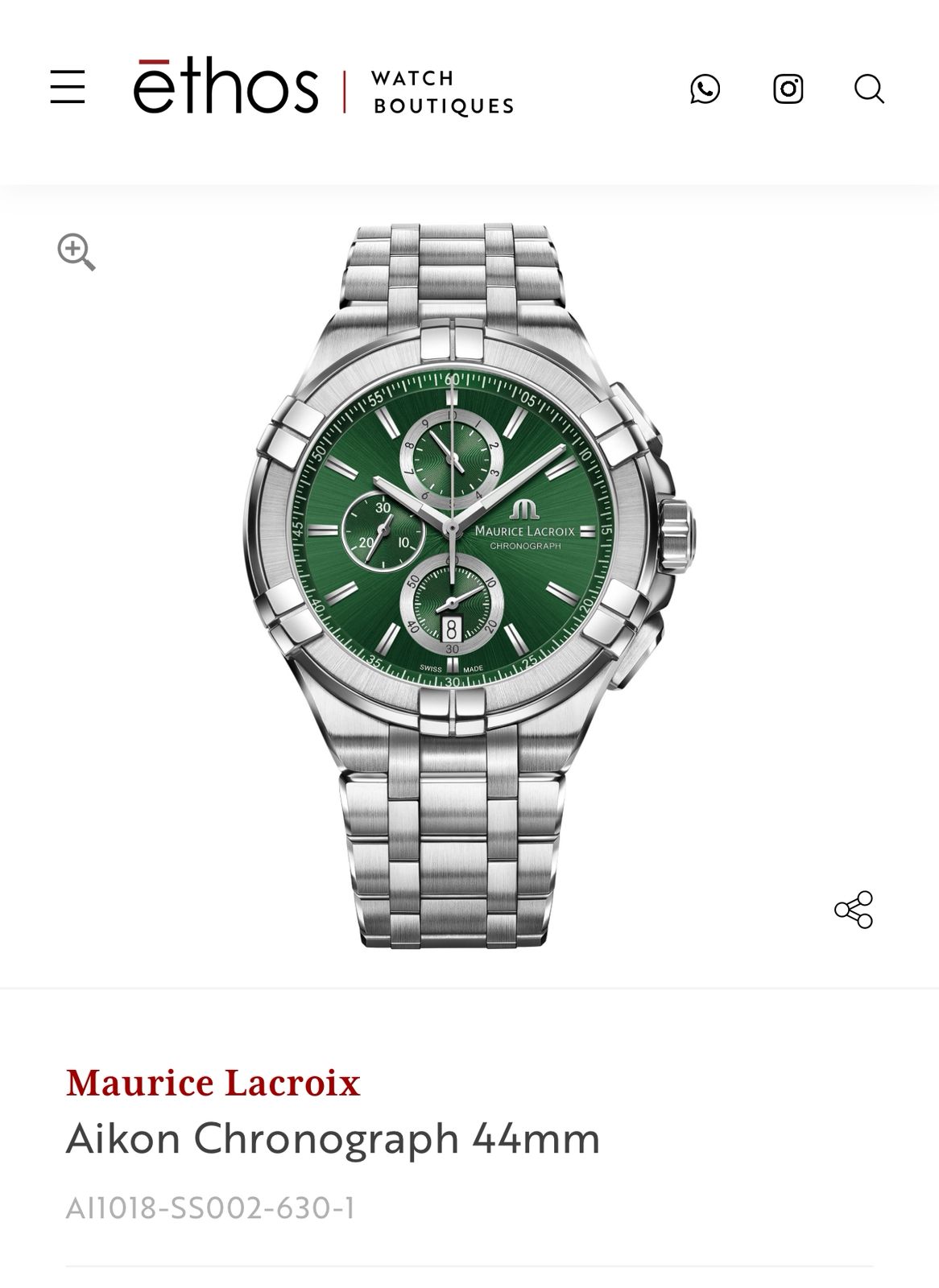 Maurice Lacroix Aikon Quartz Authentic Watch