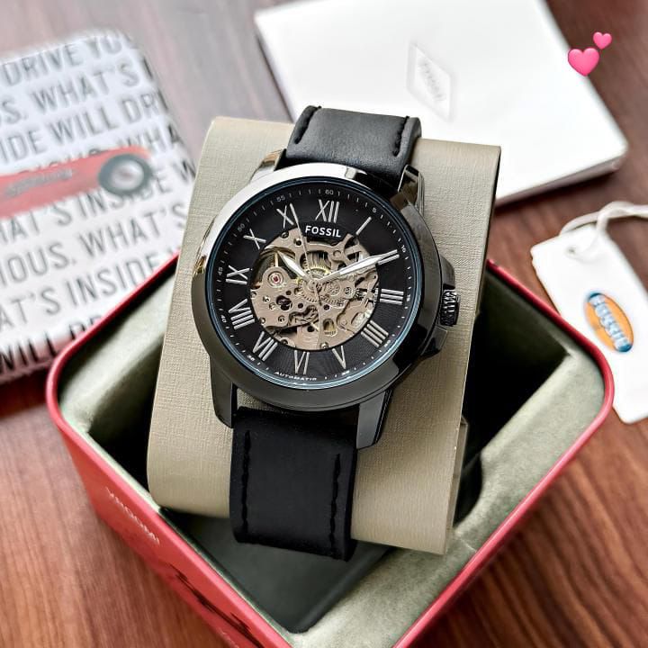 FOSSIL Roman Figures & Tourbillon Back Open Automatic Movement