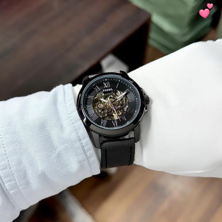 FOSSIL Roman Figures & Tourbillon Back Open Automatic Movement