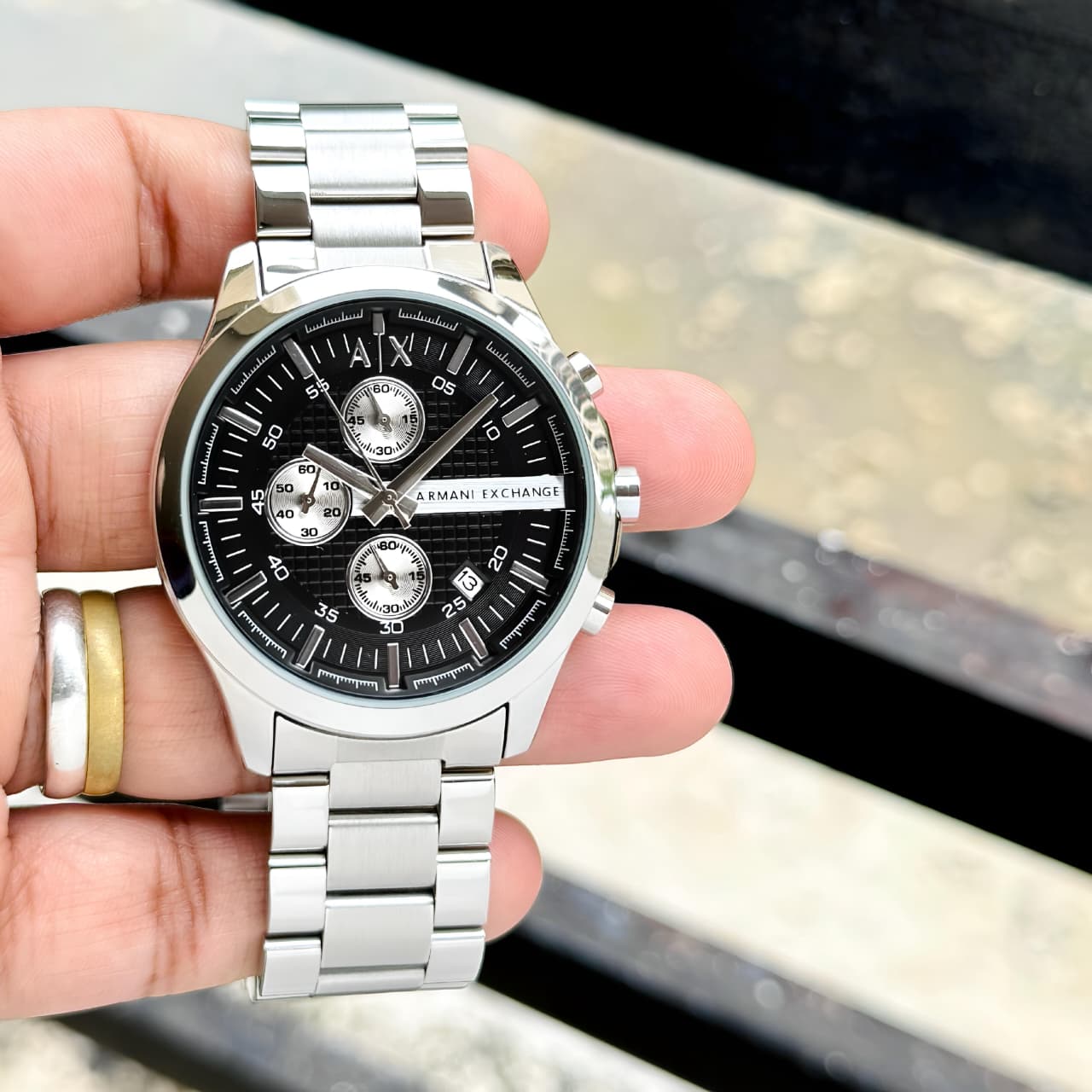Armani Exchange Hampton Silver-Black