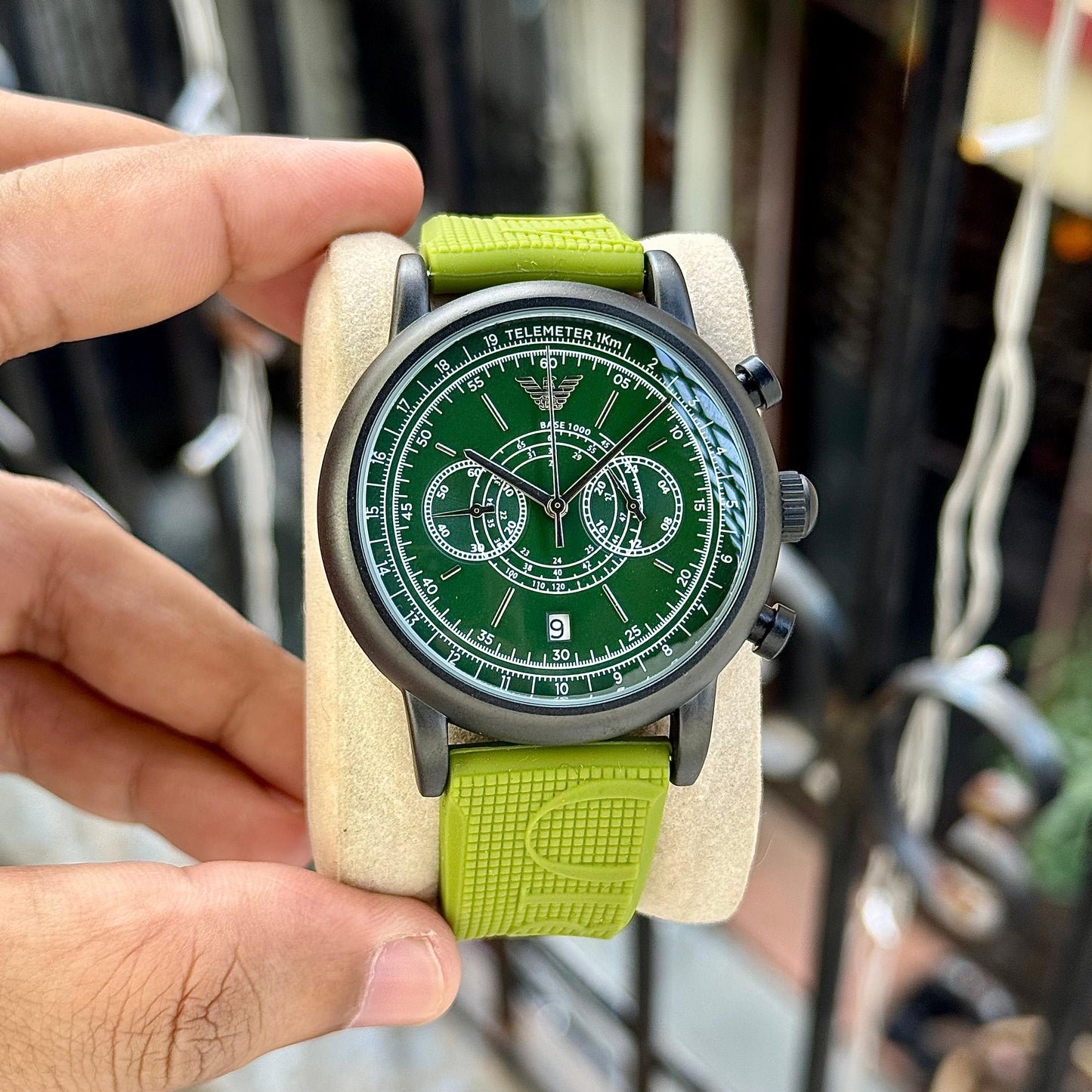 EMPORIO ARMANI – GREEN CHRONOGRAPH EDITION