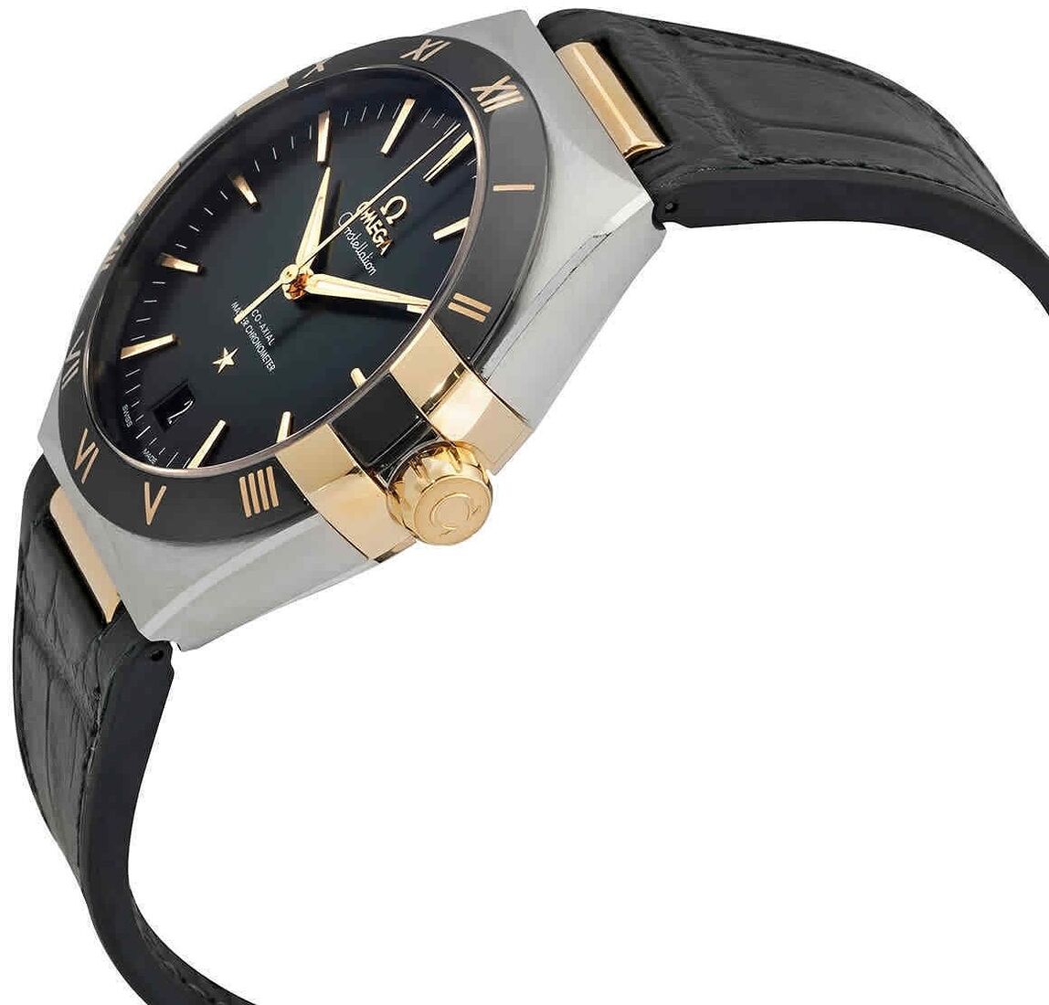 Omega Co Axial Constellation Green Black