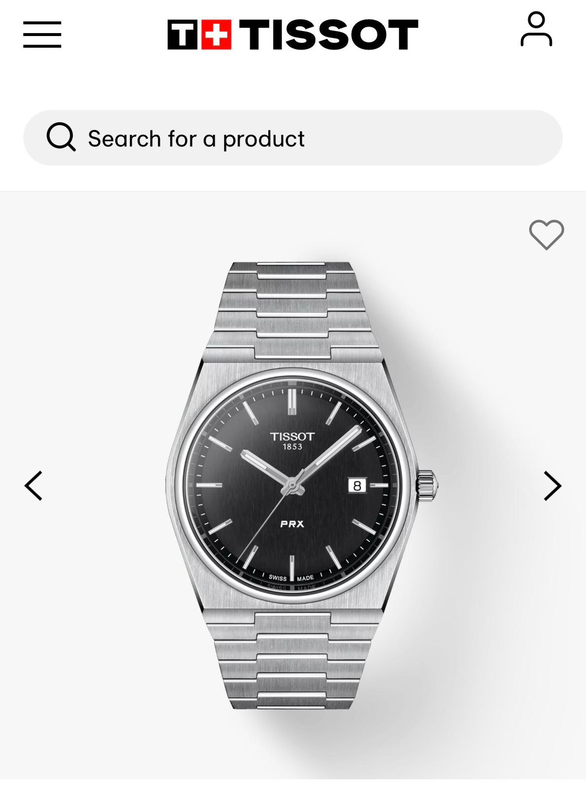 The TISSOT PRX High end quality japanese battery operated machine