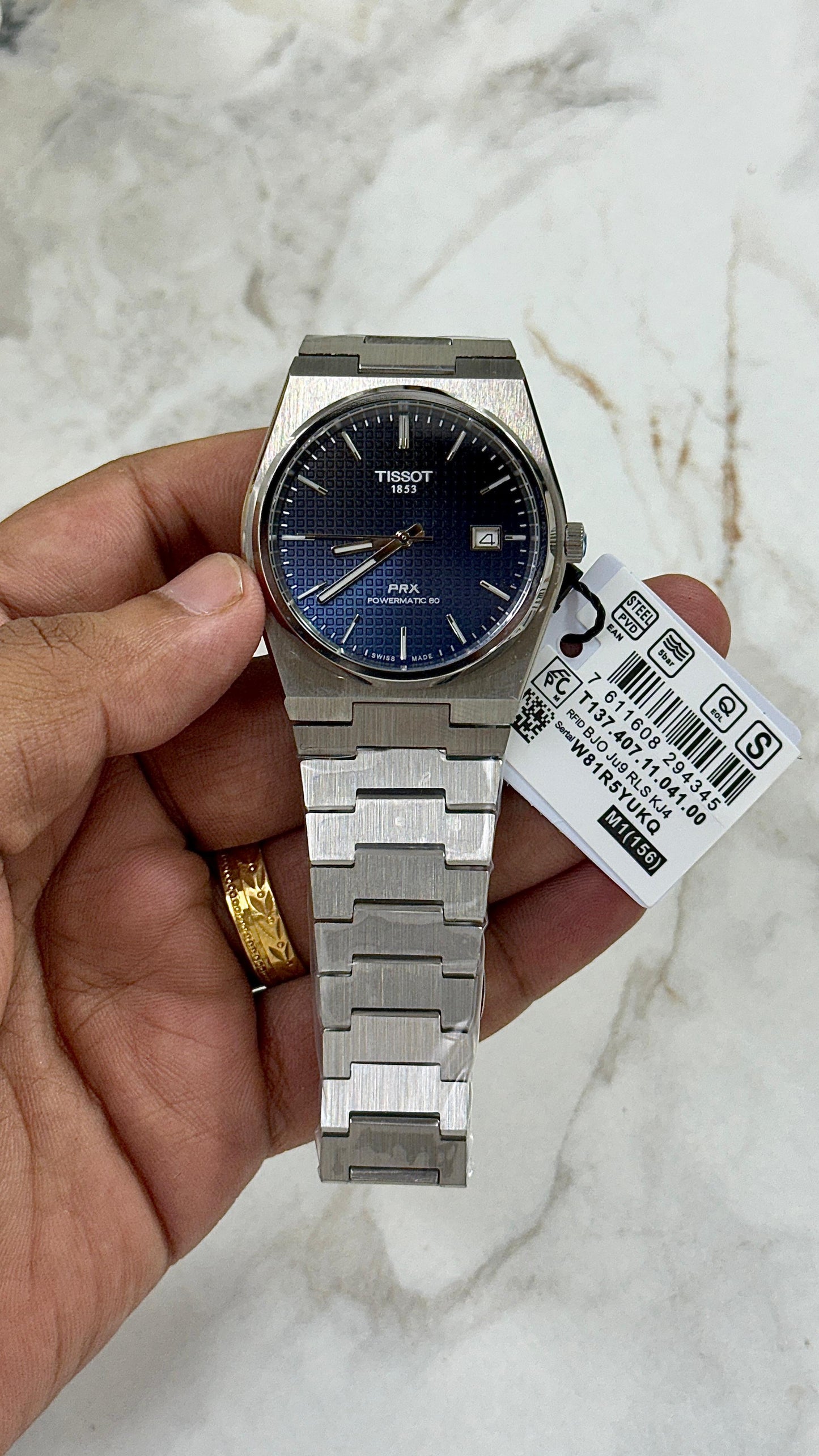 The TISSOT PRX High end quality japanese battery operated machine