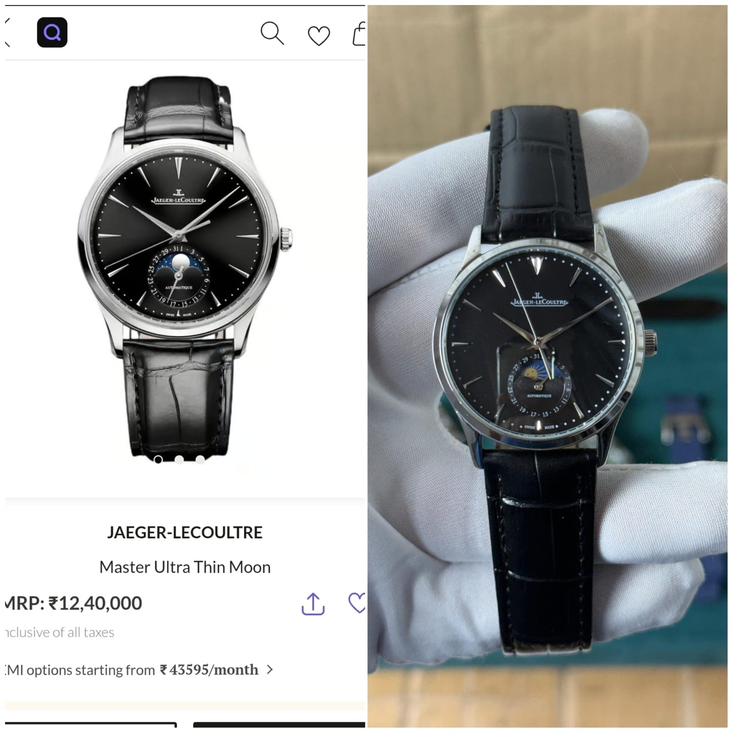 Jaeger Le Coultre Ultra Thin Moon Phase Automatic