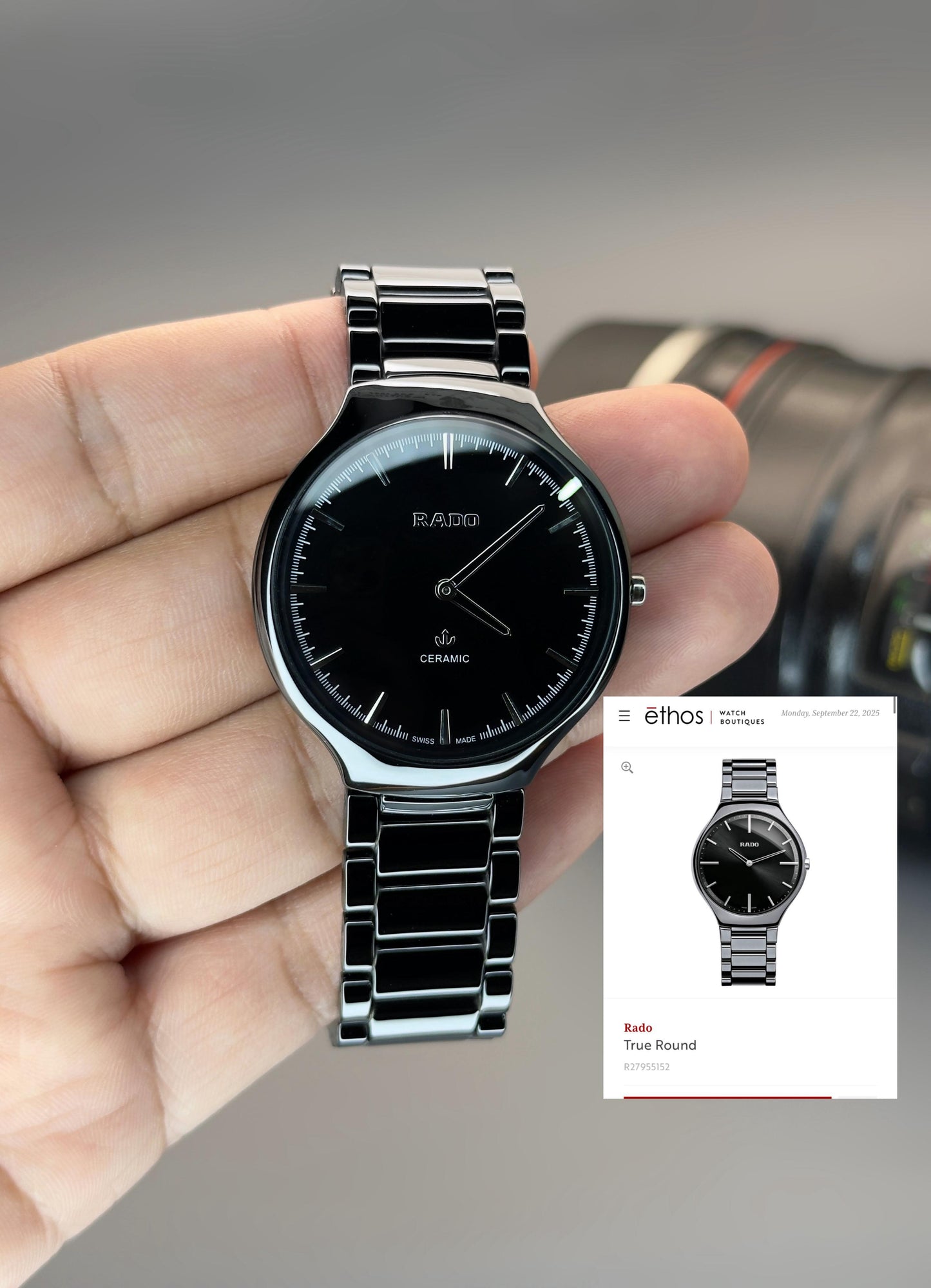 RADO TRUE ROUND FULL CERAMIC Men's Watch