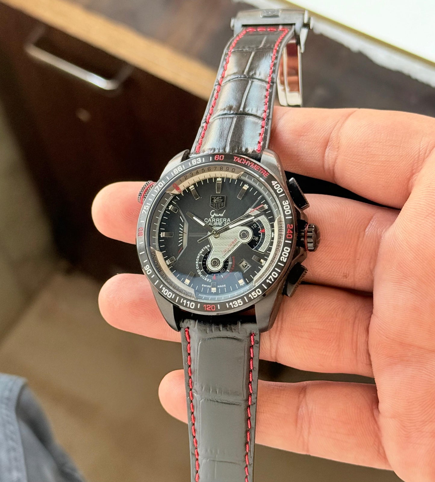 TAG HEUER Calibre 36 Leather Strap