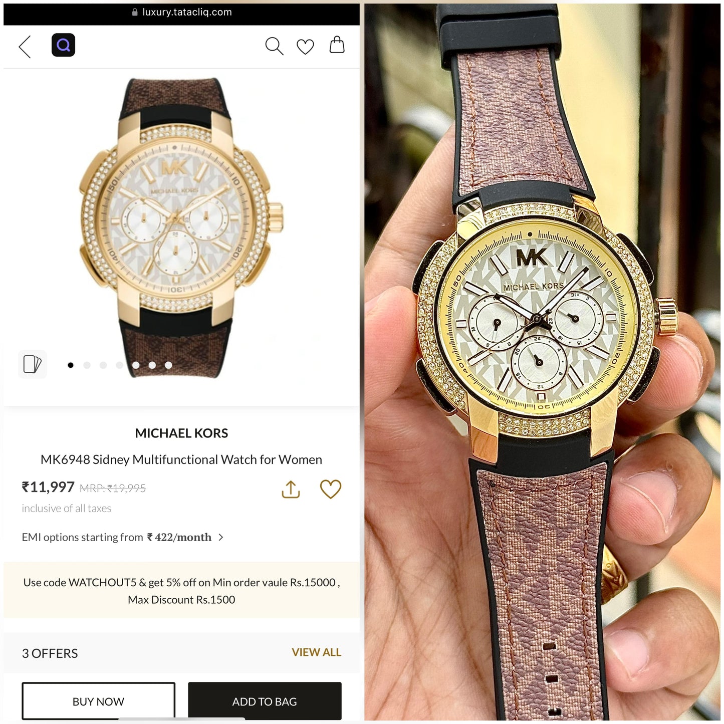 Michael Kors For Her   7AA Premium Collection  Original Modal - MK7221