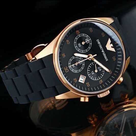Emporio Armani With black styling rubber strap